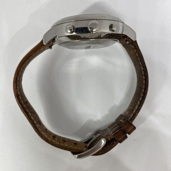 Fosssil FTW5012 Women Brown Leather Analog White Dial Hybrid Smartwatch XX634 - Picture 11 of 12